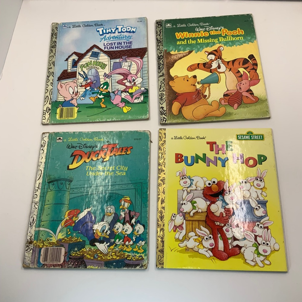Vintage Little Golden Books Tiny Toons Pooh DuckTales Sesame Street Hardcover